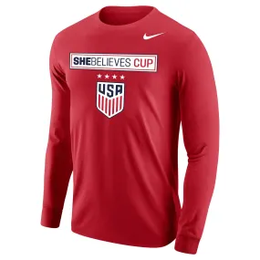 Unisex Nike USWNT SBC Red Long Sleeve Tee