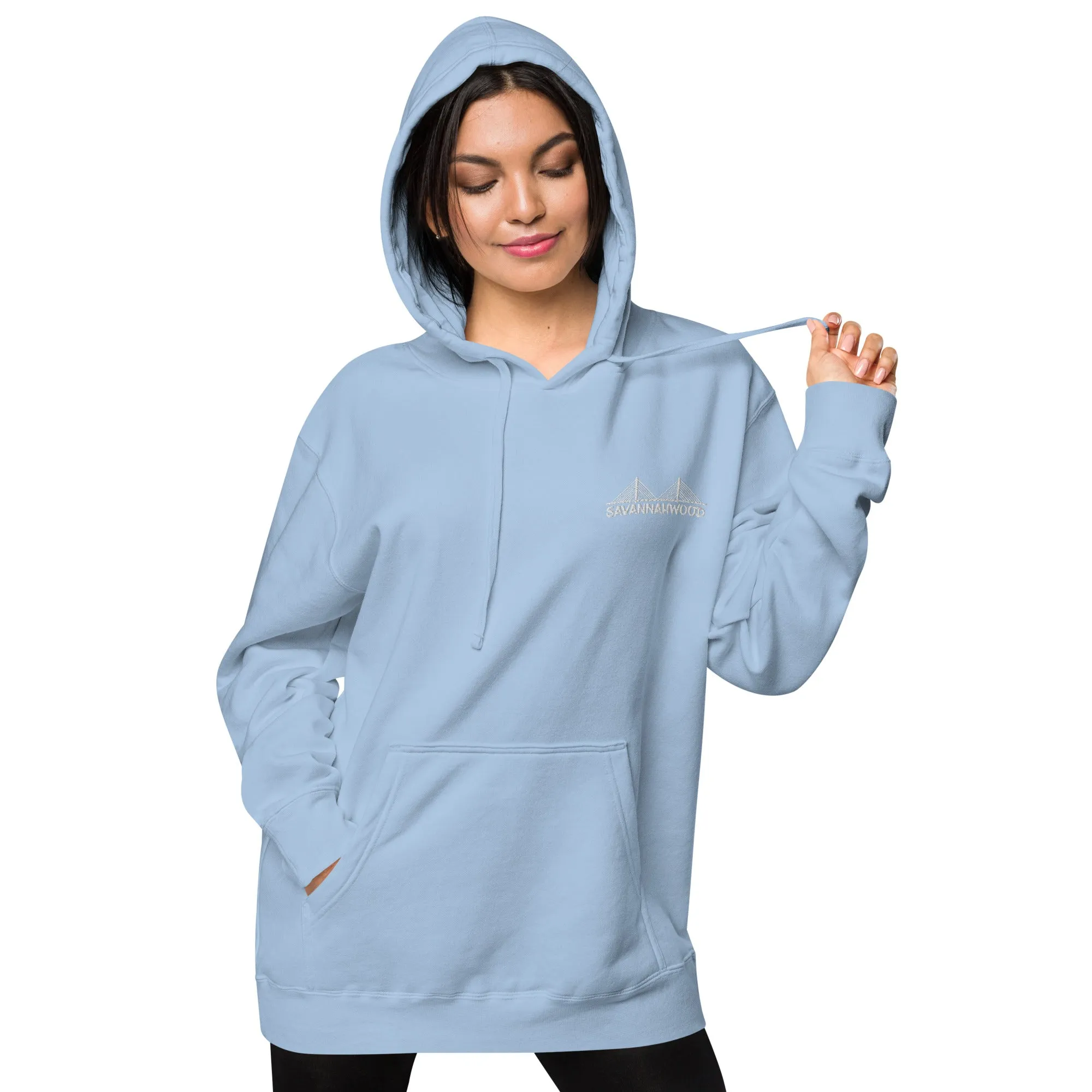 Unisex pigment dyed hoodie Logo