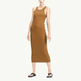 W RIBBED TANK DRESS AMBER