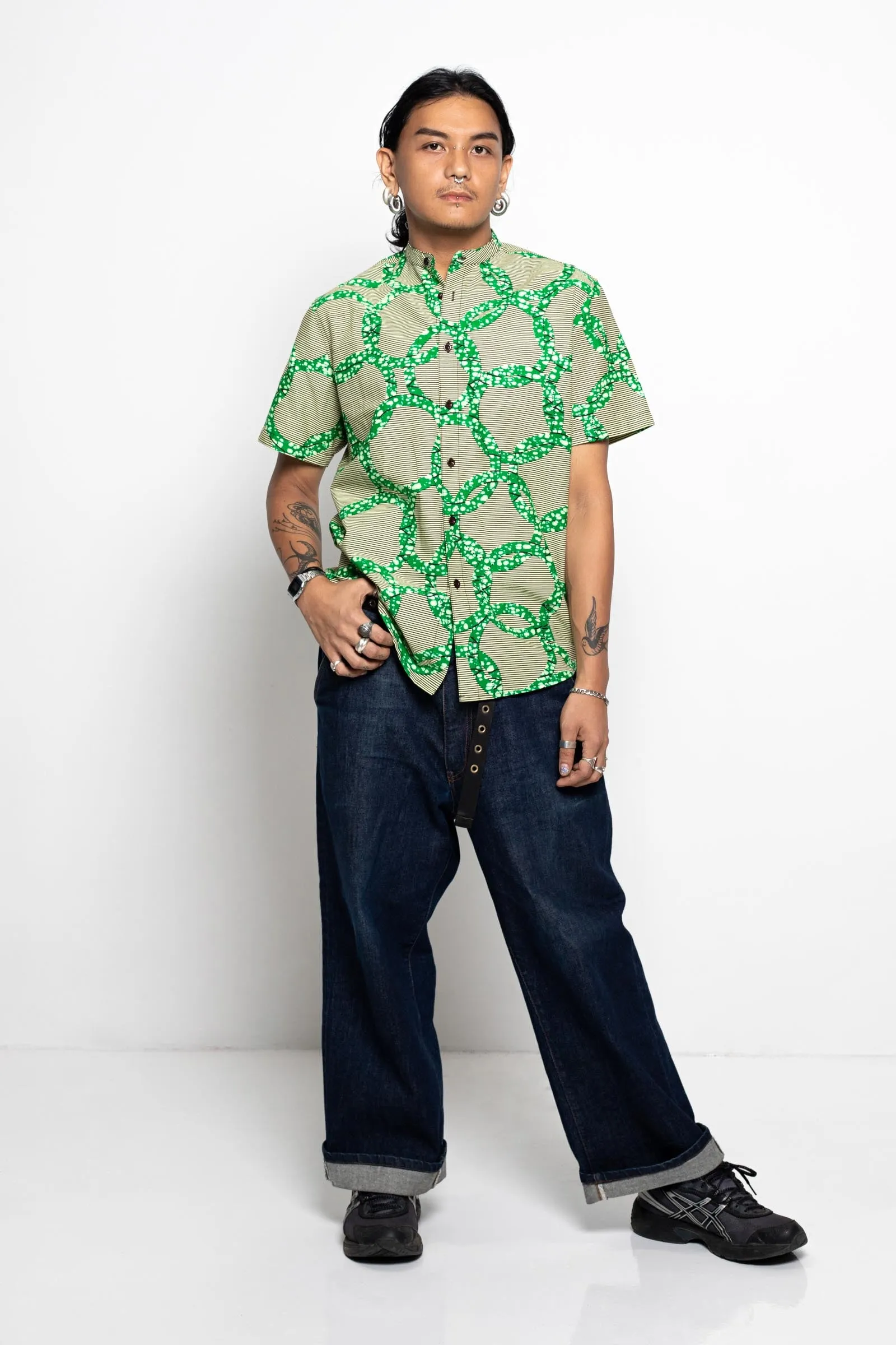 Wale Unisex Shirt - Green Union Print