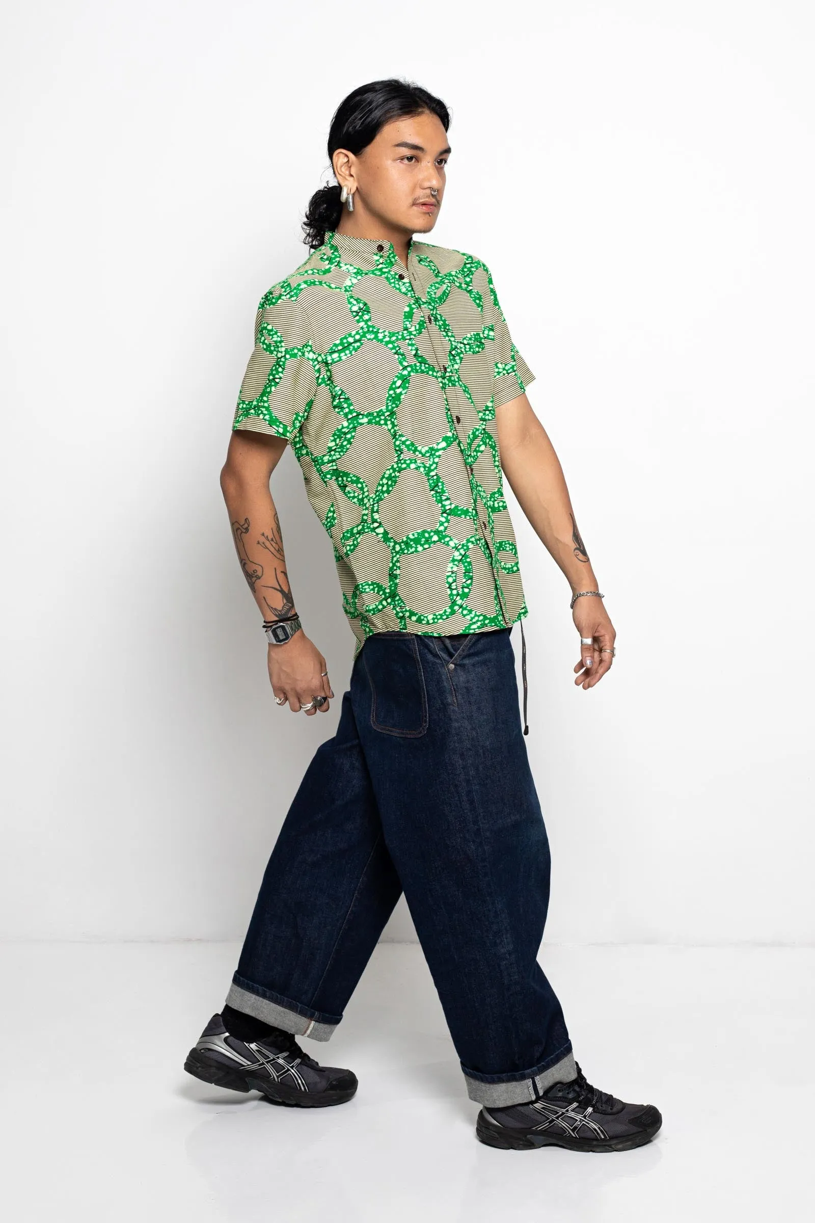 Wale Unisex Shirt - Green Union Print