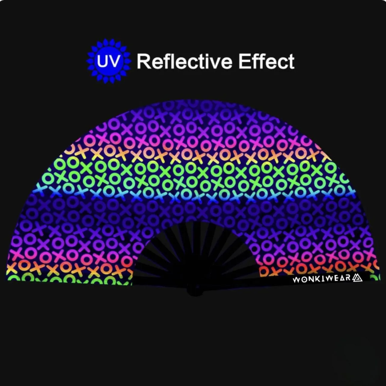 XL Festival Fan - UV Reactive, Hugs and Kisses